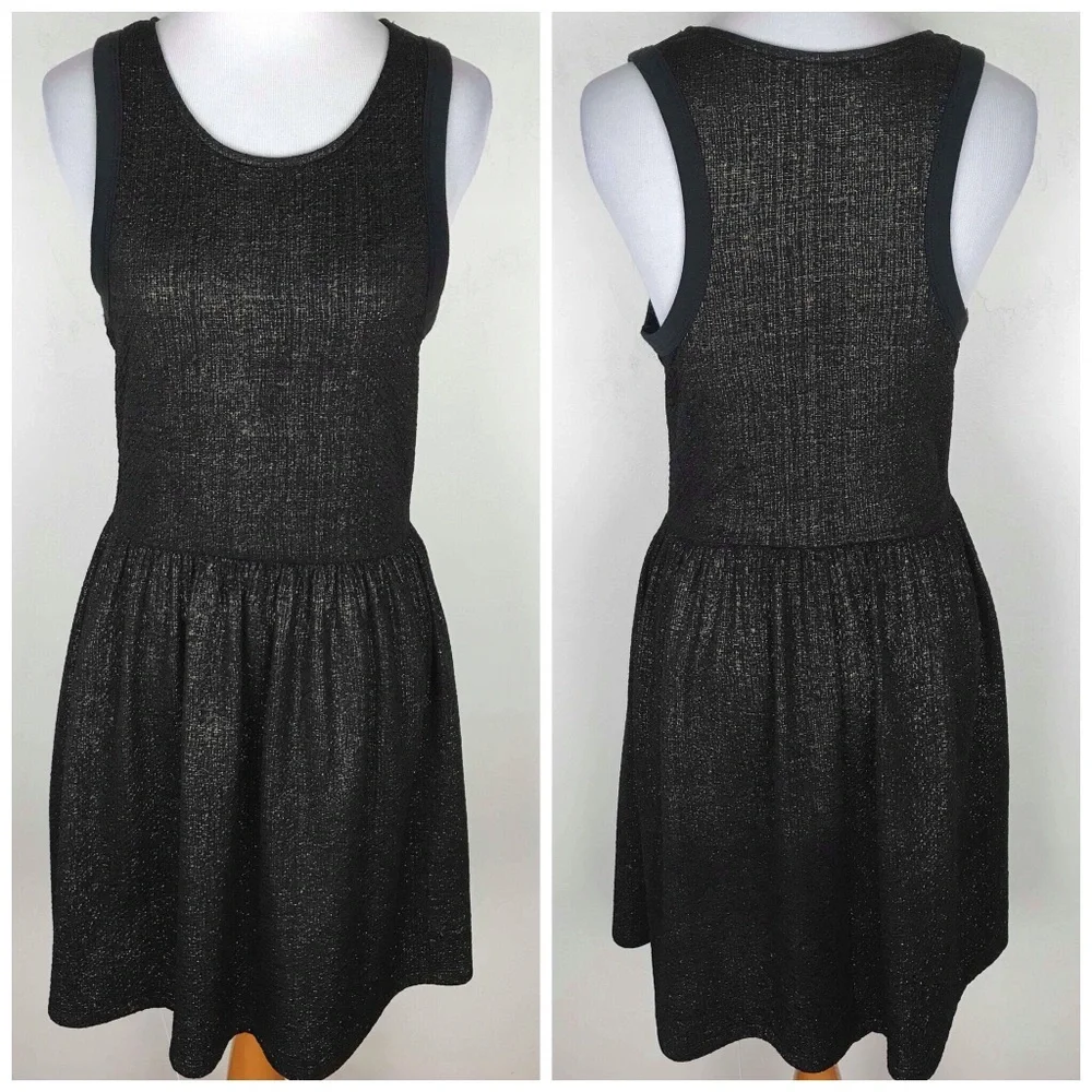 Everly Black Gold Shimmer Dress
